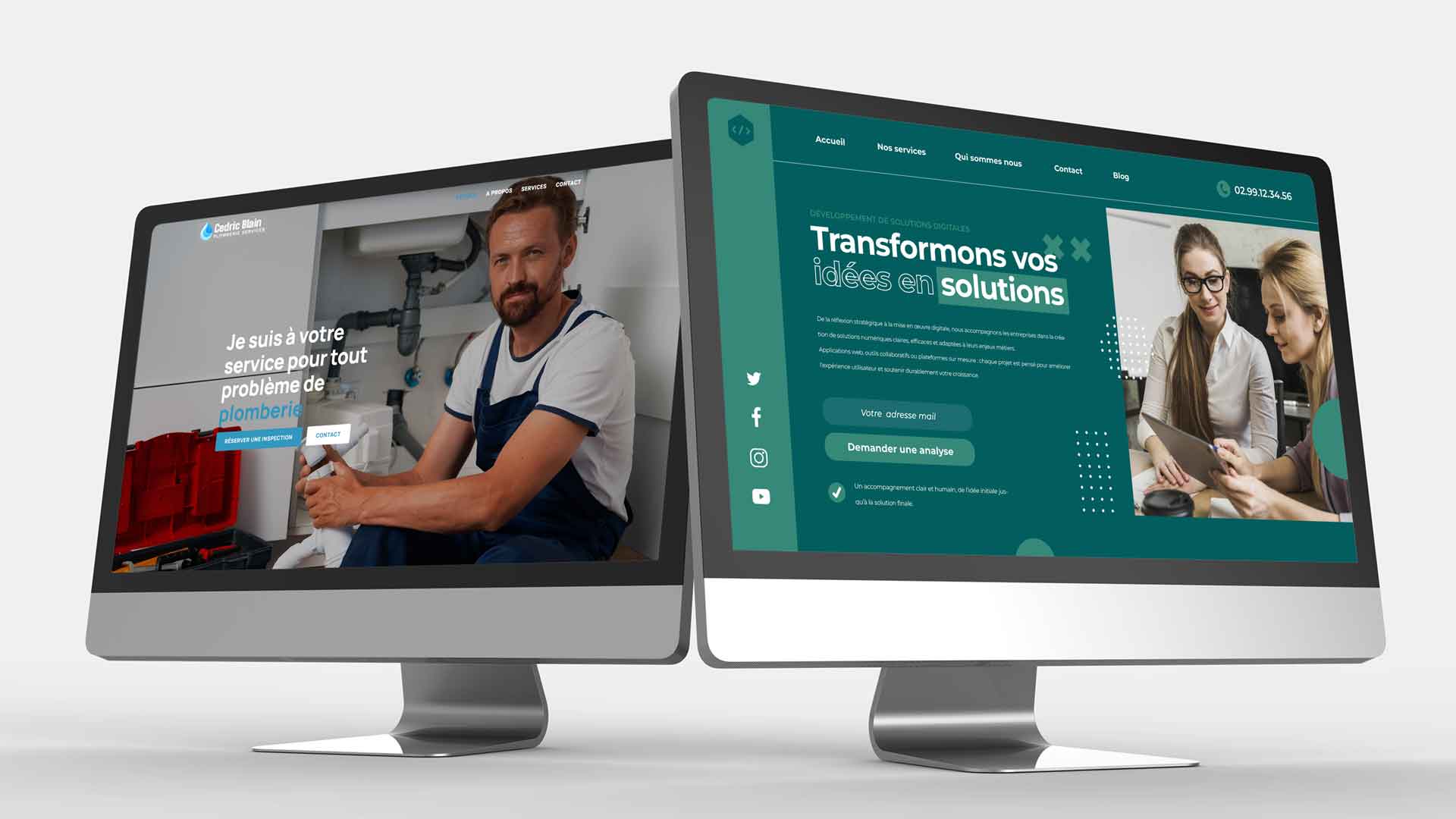 Comparaison visuelle entre un site One page ou Multi-pages sous WordPress